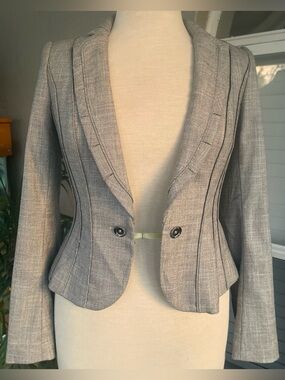 Women’s Gray Tailored Ponte Blazer Jacket